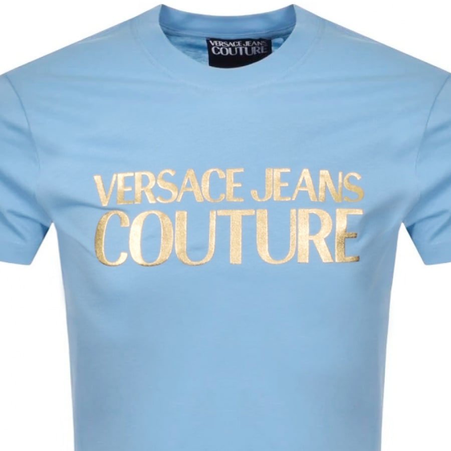 Alternative Image for ProductVersace Jeans Couture Foil T Shirt Blue2